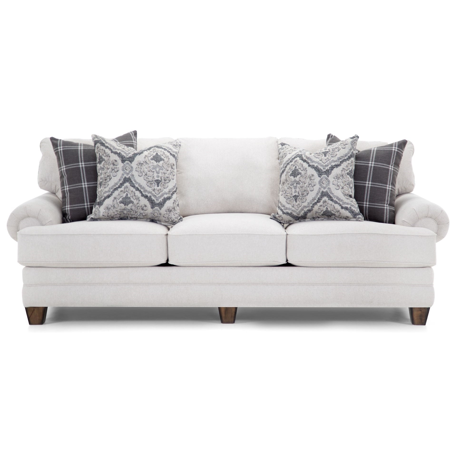 Franklin Esther Transitional Sofa with Rolled Arms Crowley Furniture
